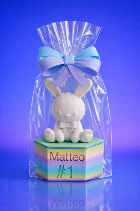 Personalisierte Hasen Box mit Namen – Bomboniere & Gastgeschenk ✨